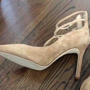 Suede Sam Edelman criss cross heel